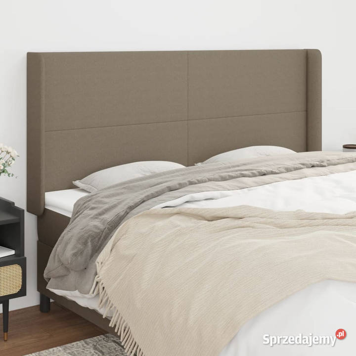 Zagłówek uszak kolor taupe 163x16x118128 tkanina Warszawa