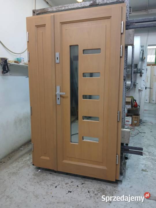 Drzwi drewniane szyba lustro Piła