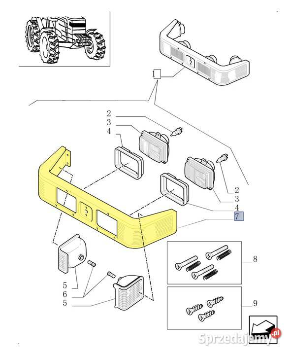 Ramka reflektorów przednich Ford Holland 9969130 Białystok
