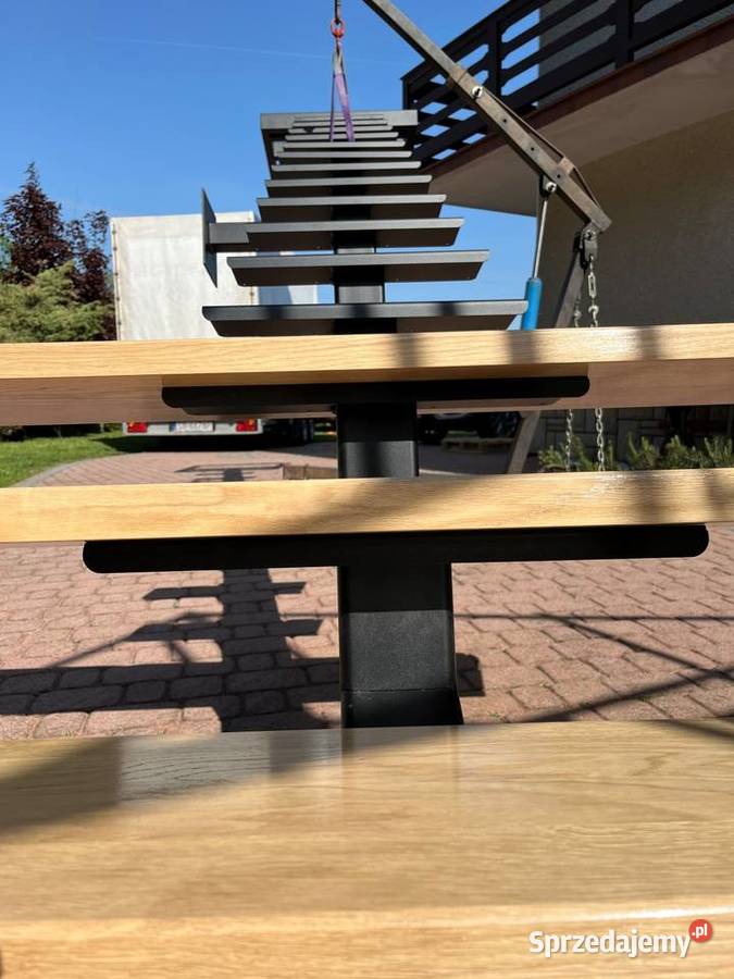 Okazja Schody metalowe stopnie dębowe gotowe Radłów sprzedam