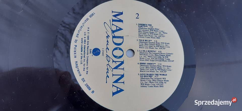 Madonna True bluewinyl vintage pamiątka pop