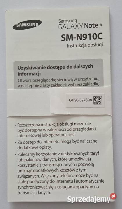 Telefon Samsung Galaxy Note 4 SMN910C 57 32 lubuskie Zielona Góra sprzedam