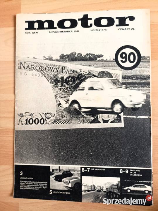 Czasopismo Motor z 24 października 1982 Roku 29 Tarnobrzeg