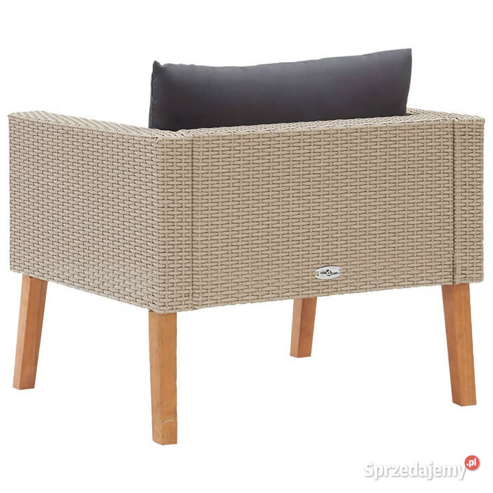 Pojedyncza sofa ogrodowa z poduszkami rattan PE mazowieckie Warszawa sprzedam