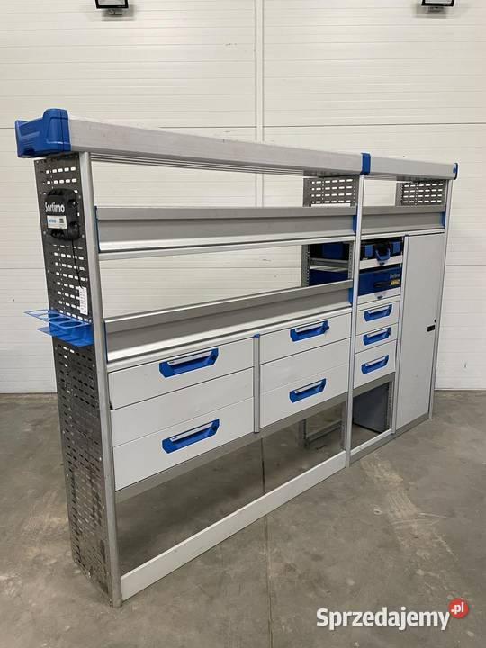 Zabudowa warsztatowa serwisowa regały do busa Regały warsztatowe Nowiny sprzedam