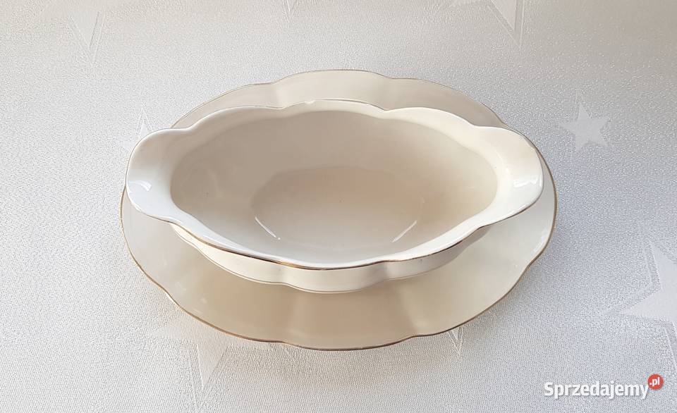 Sosjerka z podstawką porcelit Chodzież PRL Porcelana i szkło Ruda Śląska