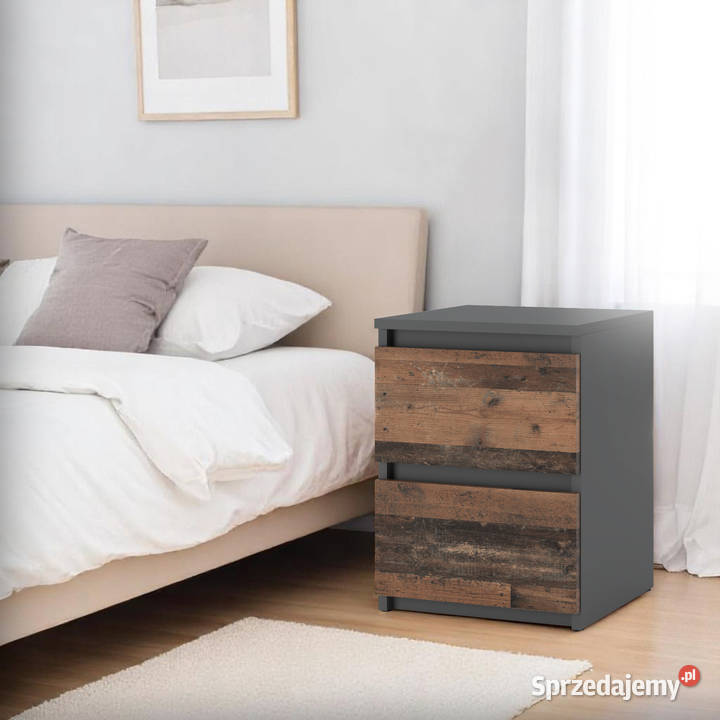 Szafka Nocna 2 Szuflady Stolik Loft Nowoczesny Elbląg