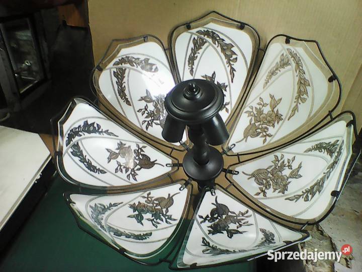 ŻYRANDOL biało czarny wielokolorowy Rogoźnik