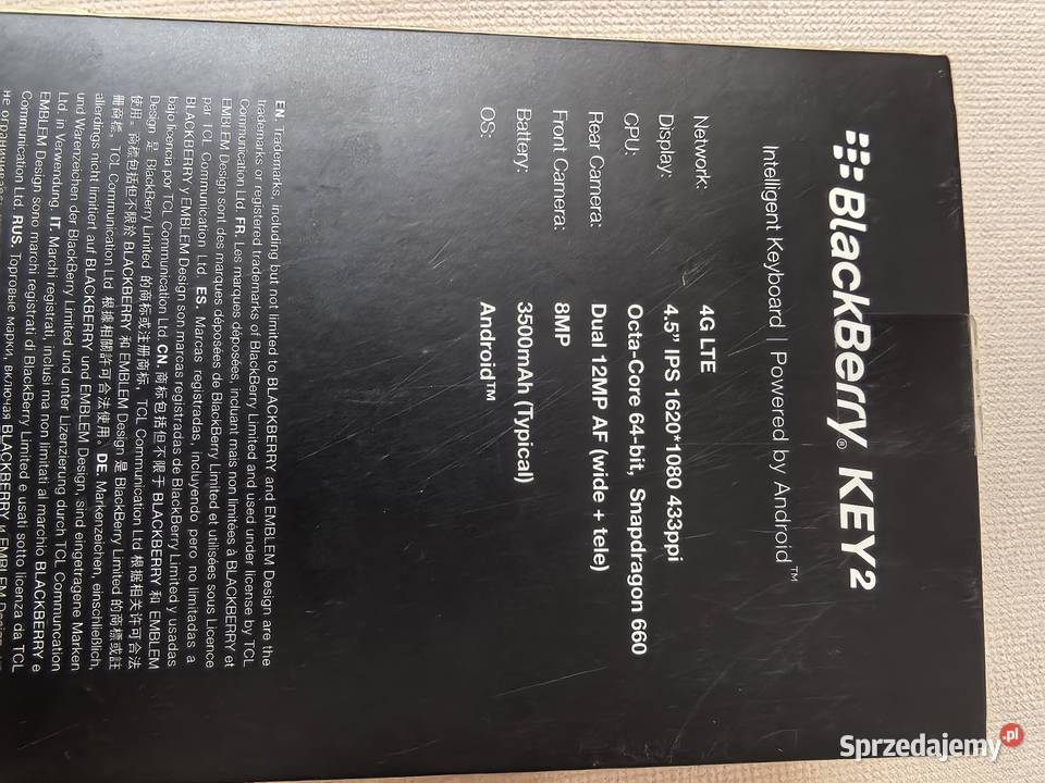 Blackberry Key2 Android 15 piękno funkcjonalność BlackBerry Gliwice