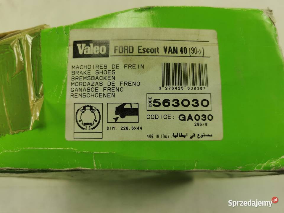 SZCZĘKI HAMULCOWE TYŁ FORD ESCORT VAN 40 1990 osobowe