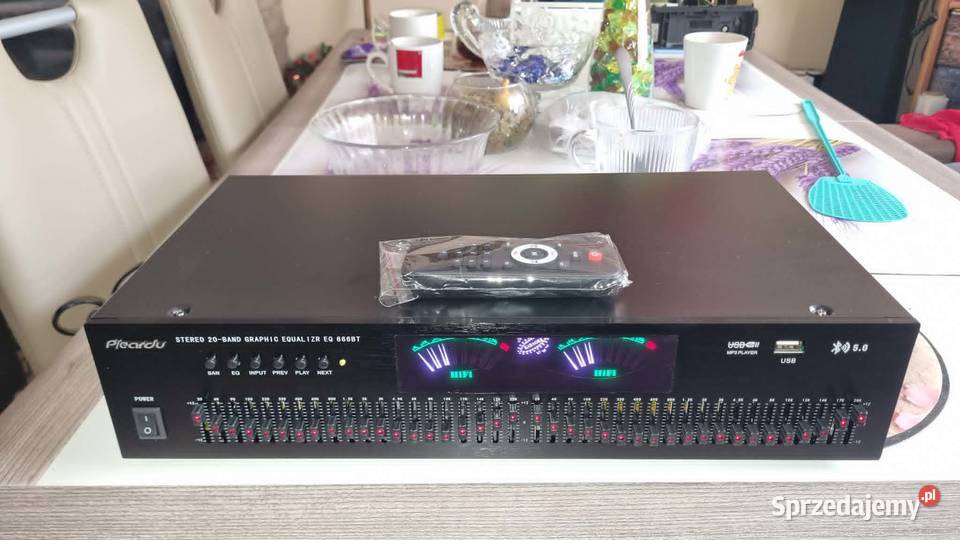 Korektor 40 pasm 2x20Band Bluetooth USB EQ 666BT