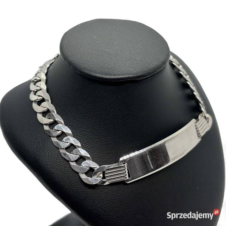 Srebrna Bransoleta Próby 925 1564g Długość 22 srebro Elbląg