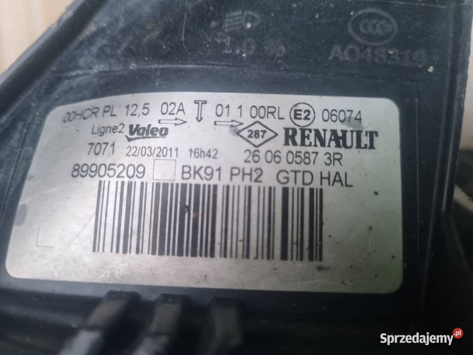 Lampa przednia lewa Renault Laguna III Lift Wałbrzych
