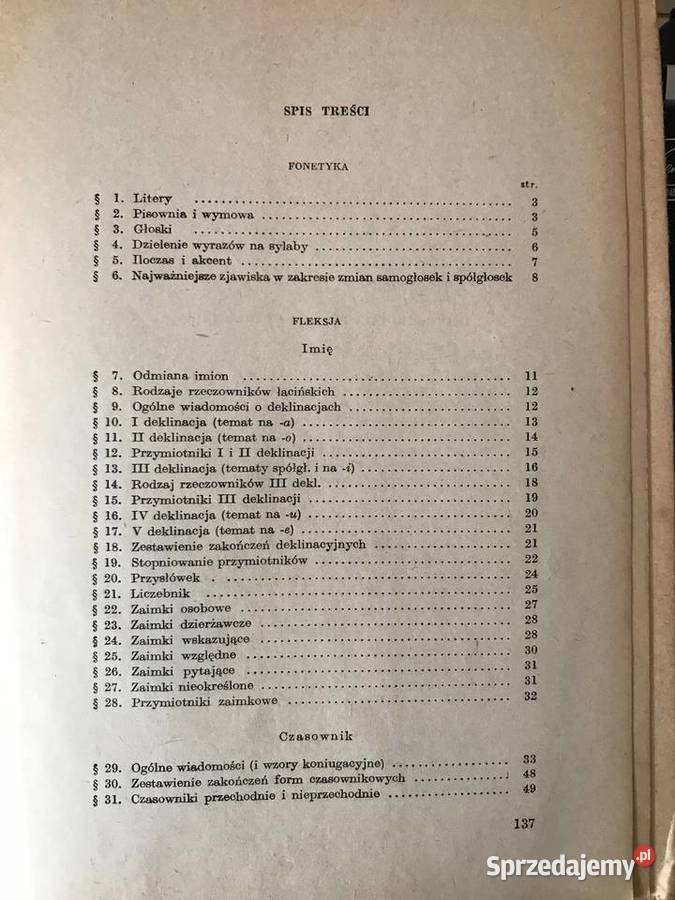 Krótka gramatyka języka łacińskiego 1961 Zbąszynek
