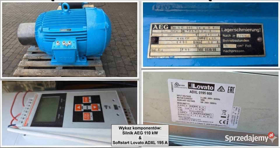 Zestaw Napędowy 110 kW Silnik Elektryczny AEG