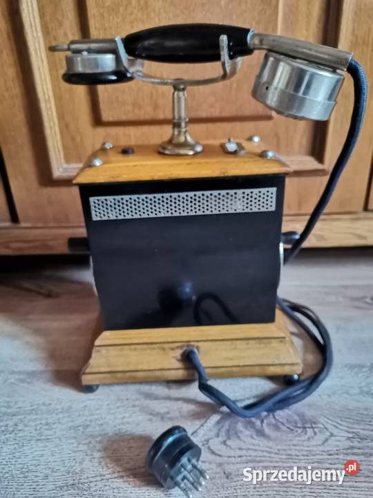 Stary telefon na korbke z lat 30 tych Art Deco Kraków