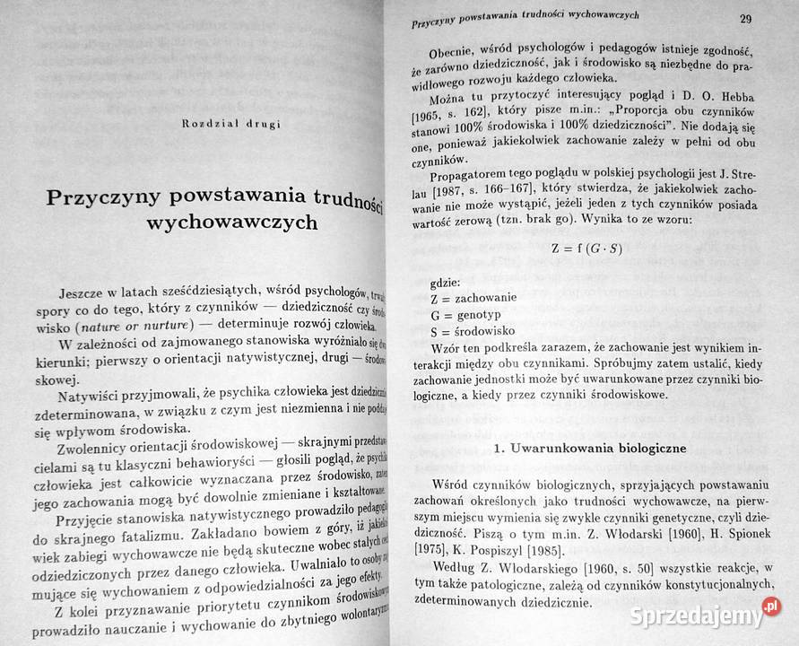 Niektóre trudności wychowawcze uczniów klas Chełm sprzedam