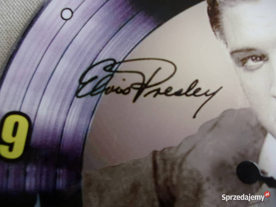 Elvis Preslej wiecznie żywy Zegar szklany z Warszawa