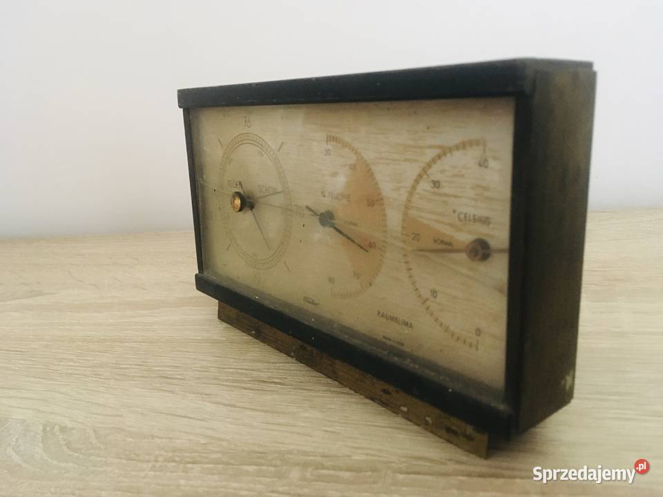 Zabytkowa stacja pogody Fischer barometr Kosorowice sprzedam