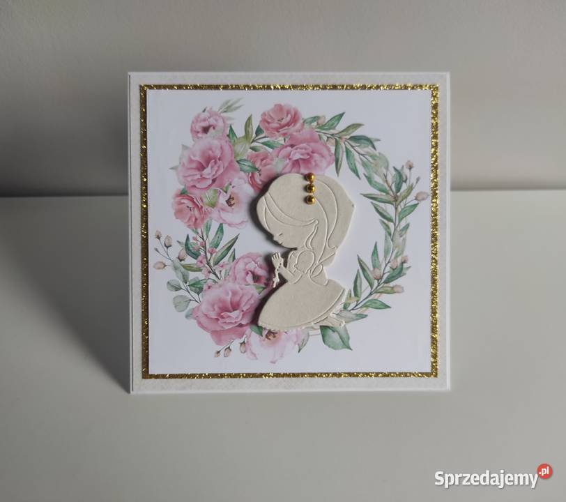 Kartka na Komunię Świętą ręcznie robiona Łódź