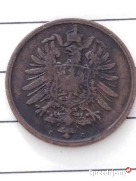 Moneta 2 pfenigi 1876 C Cesarstwo Niemieckie Żary