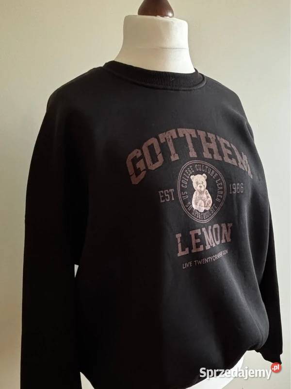 Bluza damska ocieplana oversize kolor czarny