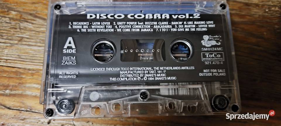 RzadkośćDisco Cobra Vol 2 Snakes Music 1994 Gliwice