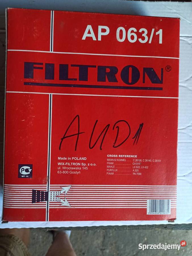 Filtr powietrza Filtron AP-063/1 do audi, VW, skoda i in. Tuczępy ...