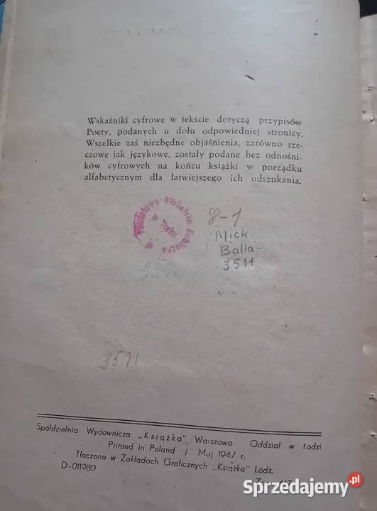 Adam Mickiewicz Ballady i Romanse Sp Wyd Książka Koźminek