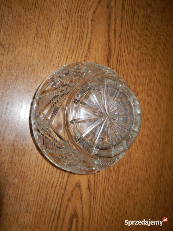 Cukiernica kryształowa zdobiona retro vintage