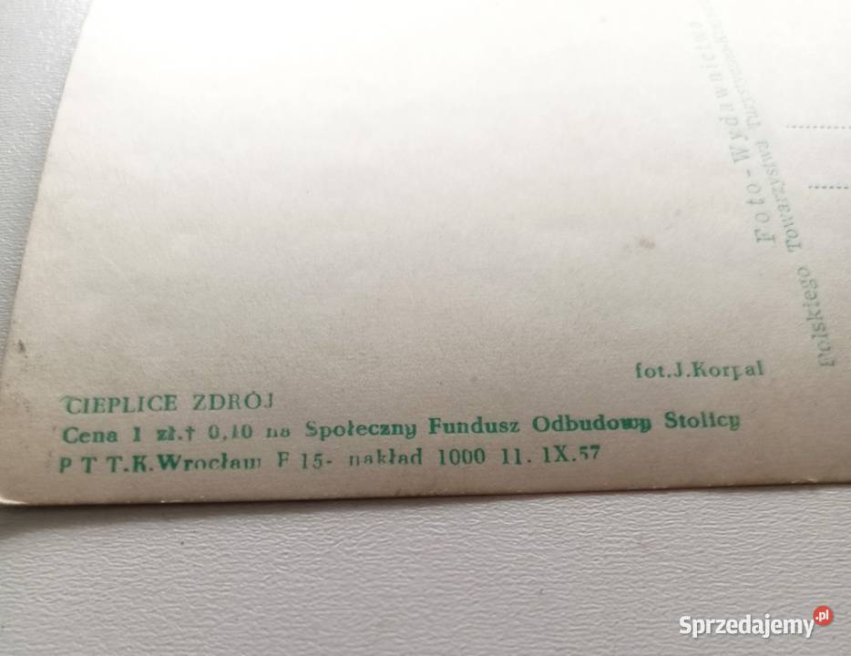 Pocztówka Cieplice Zdrój 1957 r Łódź