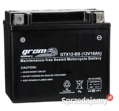 Akumulator motocyklowy GROM GTX12BS 12V 10Ah