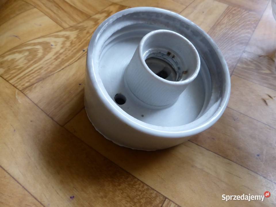 Stara lampa ukośna z kloszem z grubego szkła Głuchołazy sprzedam