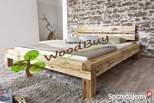 Masywne lóżko dębowe z litego drewna 180x200 cm!