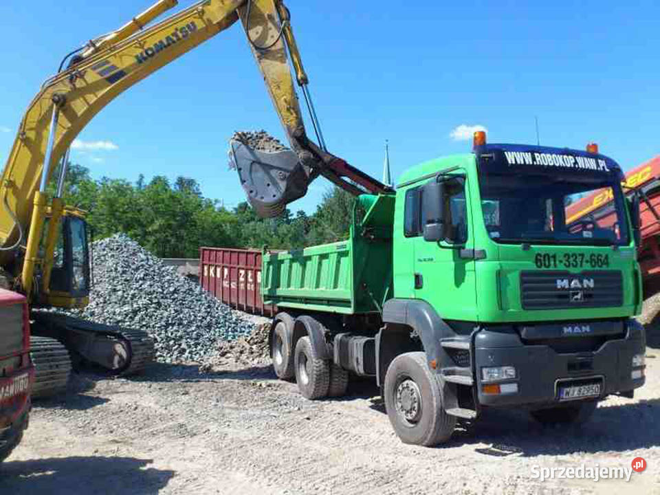 Beton gruszony gruz mielony przekrusz dostawa Warszawa