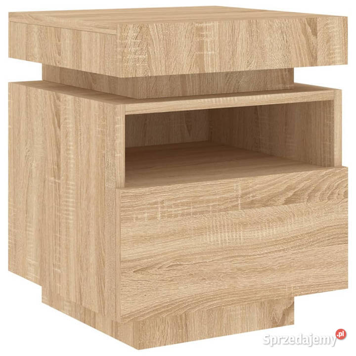 Szafki nocne z LED 2 dąb sonoma 40x39x485 Warszawa