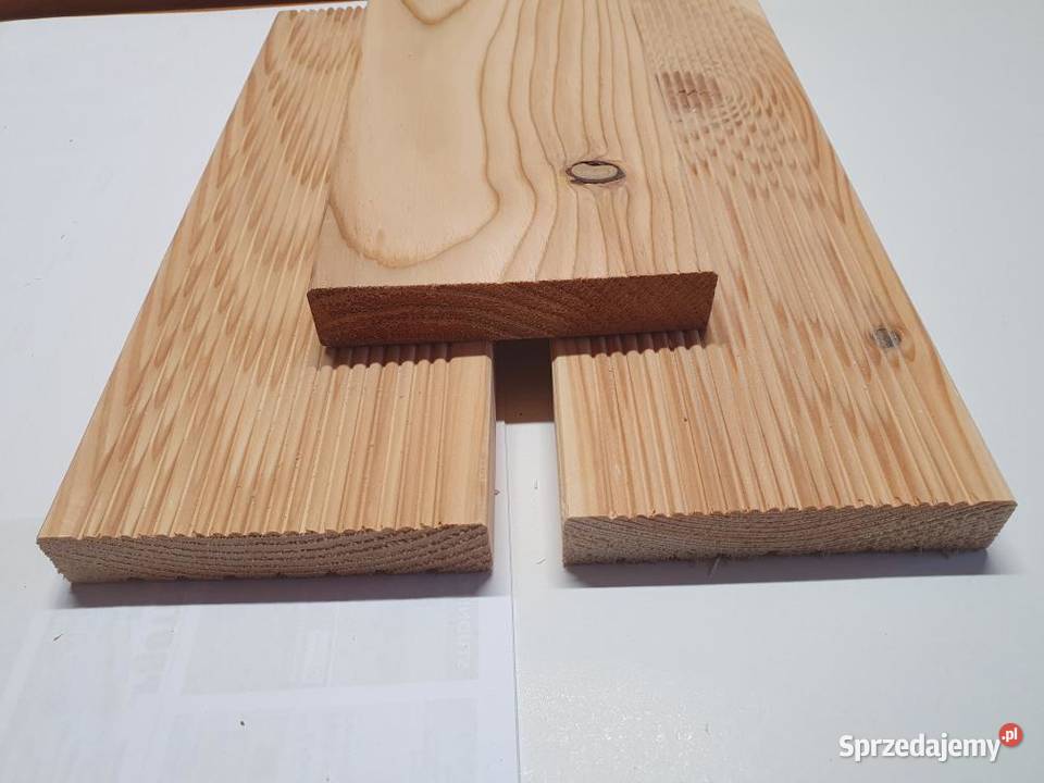 Deska tarasowa ryflowanan modrzew czterostronnie Besko sprzedam