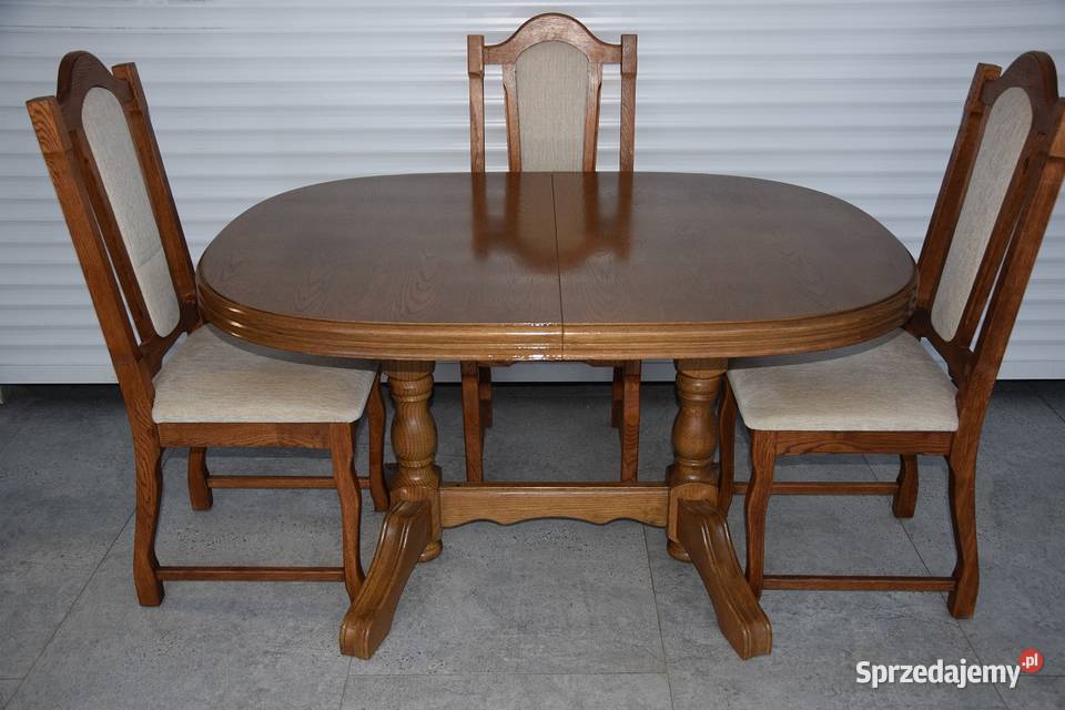 stół rozkładany i 4 krzesła super stan Olsztyn sprzedam