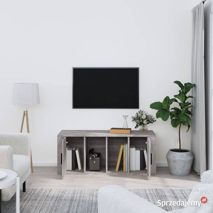 Szafka pod telewizor szary dąb sonoma 100x35x40 mazowieckie Warszawa