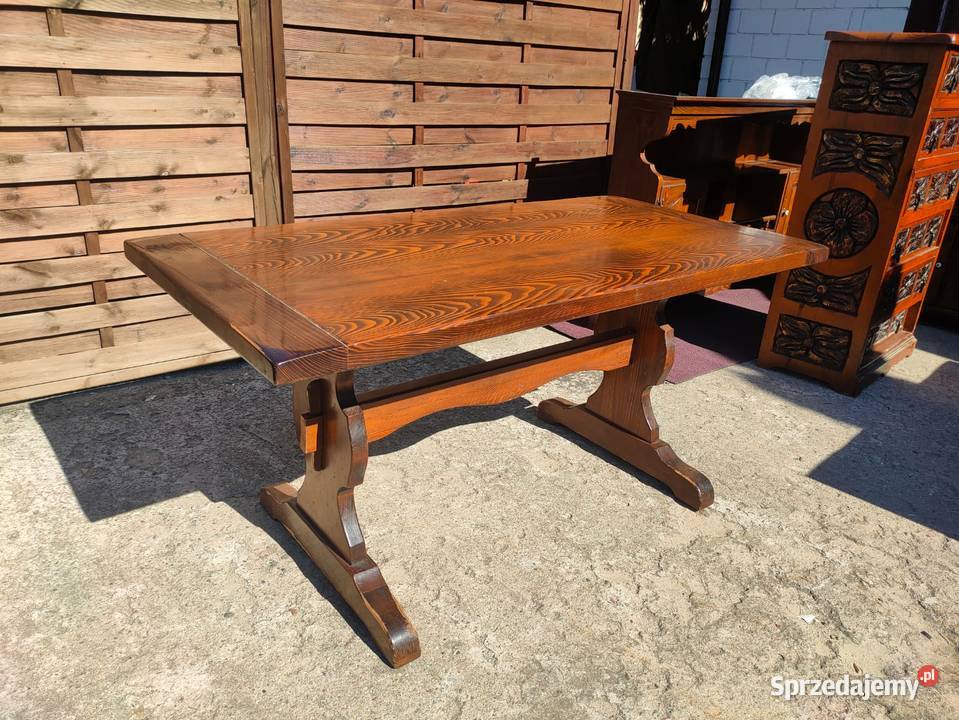Drewniany stół 160x80 do jadalni kuchni vintage Warszawa