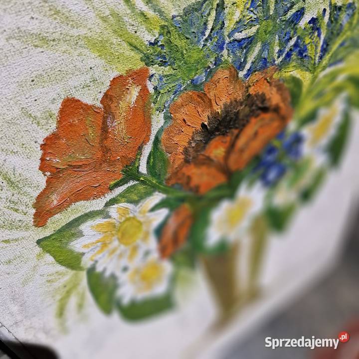 Obraz olejny Kwiaty w Wazonie ZPrzybylski 1957r Koszalin sprzedam
