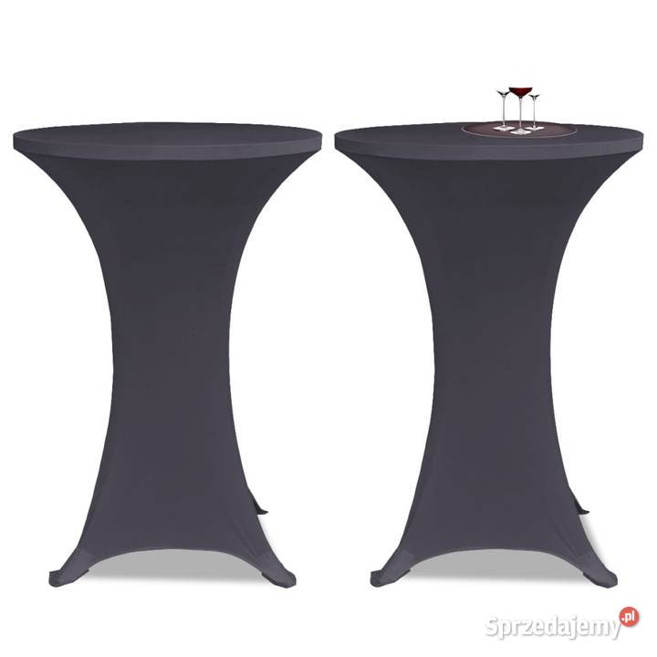 vidaXL Elastyczne nakrycie stołu antracytowe 2 Nakrycia głowy