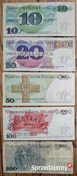 Zestaw Banknotów PRL II śląskie Gliwice