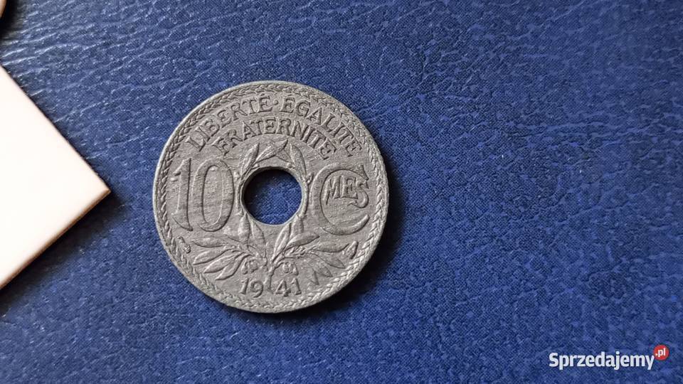 Stare monety 10 cent 1941 Francja podkarpackie Lesko sprzedam