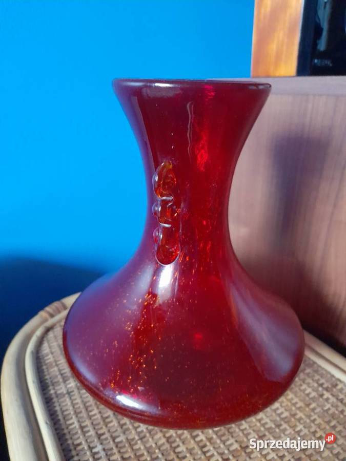 Wazon szklany z lat 7080 PRL Warszawa