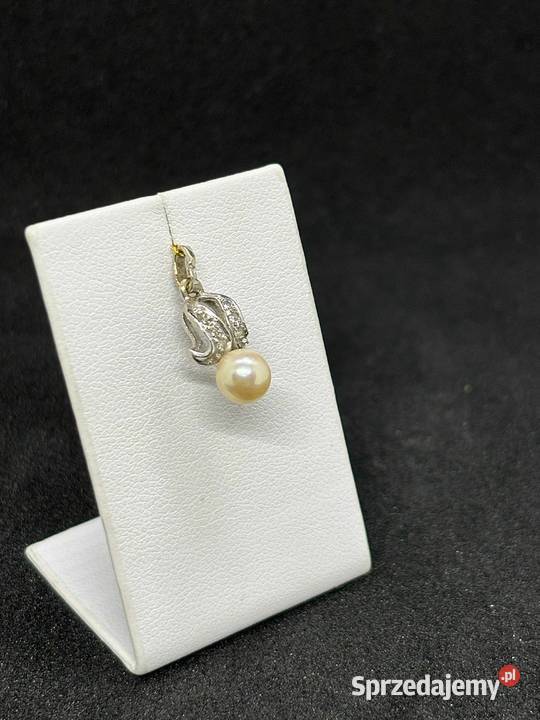 Złota zawieszka pr 583 112g z perłą Elbląg