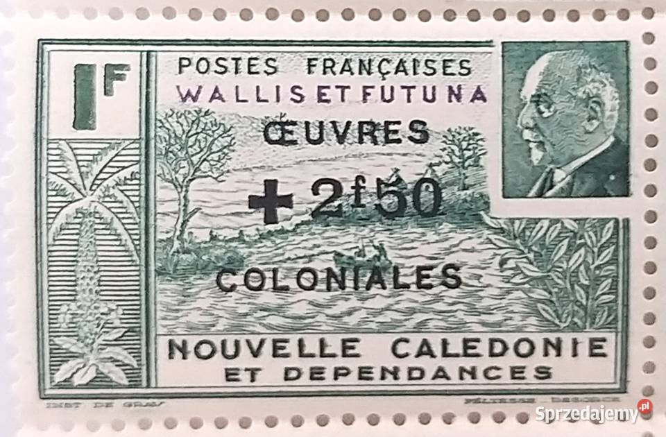 Znaczek kolonialny Nowa Kaledonia Francja Vichy Bronisze
