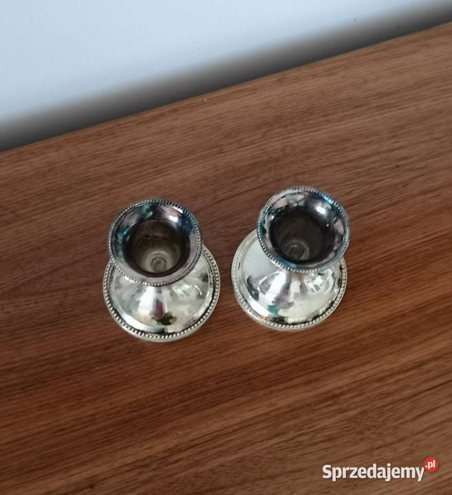 Dwa świeczniki platery vintage Toruń