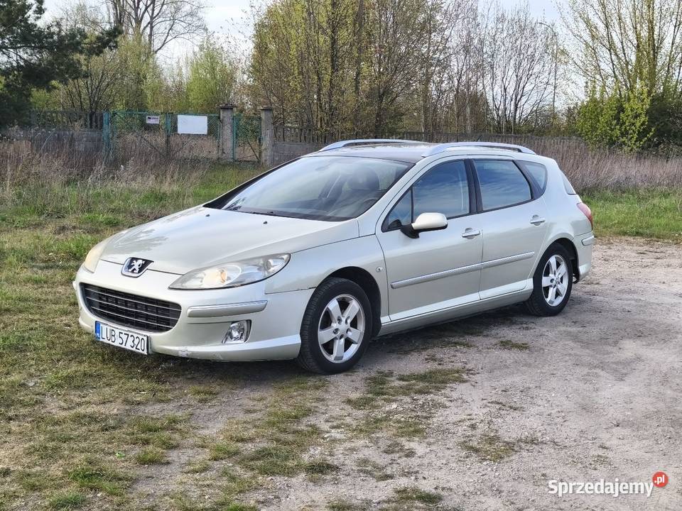 Peugeot 407 20 benzyna 2007 sprawna klimatyzacja szary Łuków