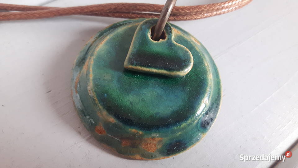 Naszyjnik ceramiczny ręcznie wykonany mazowieckie